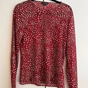 J. Crew Strawberry Pattern Long Sleeve